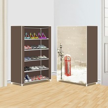 6层鞋柜简易多层鞋架家用防尘组装经济型收纳柜布鞋柜