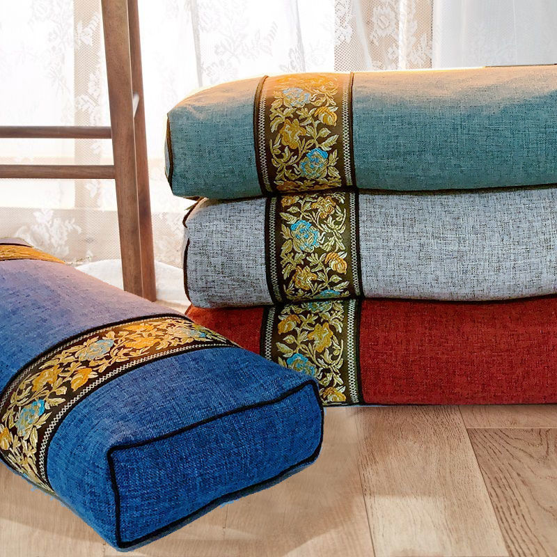 艾草枕头护颈枕高枕中式复古仿古宫廷养生睡眠护方枕单人枕芯厂家