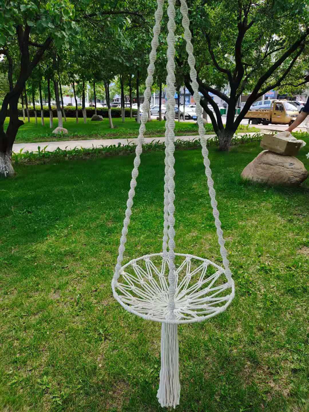 ins纯手工编织猫窝 猫咪吊篮秋千 网红宠物猫床猫窝网兜吊床