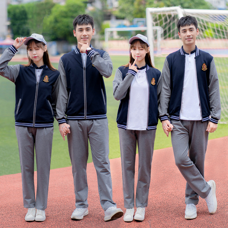 校服套装高中生班服秋季中学生学院风初中生小学生运动会服装082
