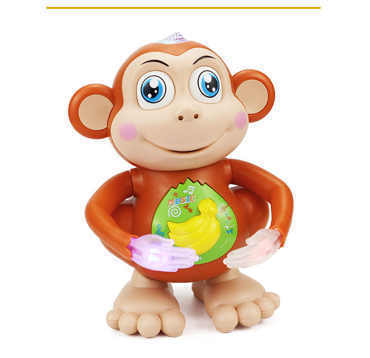 电动跳舞猴子网红婴儿童宝宝玩具会动左右行走灯光音乐跨境抖音