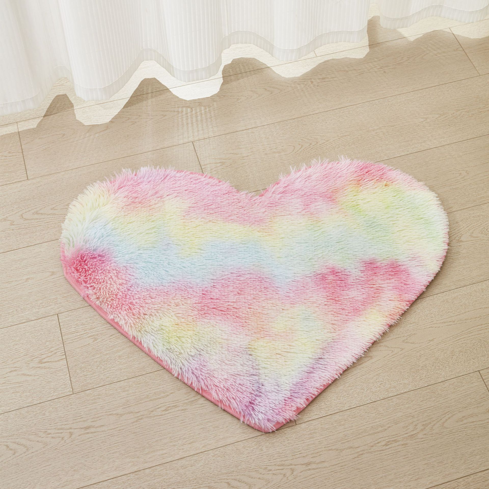 Amazon Customized Nordic Instagram Style Heart-Shaped Long Wool Carpet Living Room Cushion round Tablecloth Hanging Basket Children's Room