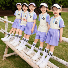 2024夏季新款校服儿童韩版运动服中小学生短袖幼儿夏装班服两件套