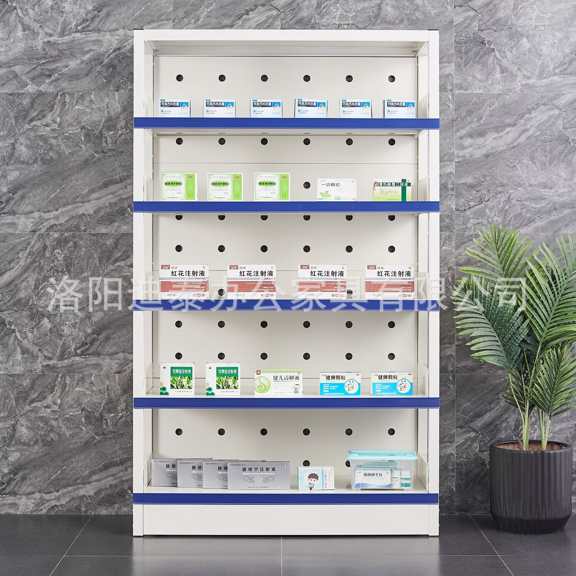 医院药房西药架门诊摆药架单双面抽拉药品架诊所可调节钢制药盘架