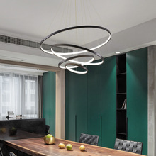 客厅吊灯现代简约创意LED简欧客厅灯吧台圆形卧室简约餐厅吊灯具