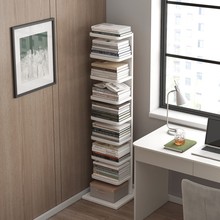 网红迷你木质白色简易墙角隐形书架创意落地风夹缝窄缝小书柜