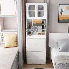 k个全实木斗柜一体梳妆台小户型卧室现代简约收纳柜翻盖床头柜化
