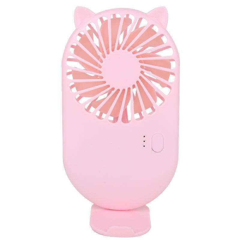 New Portable Portable Pocket Fan Mini Handheld USB Small Fan Mute Large Wind with Mobile Phone Bracket