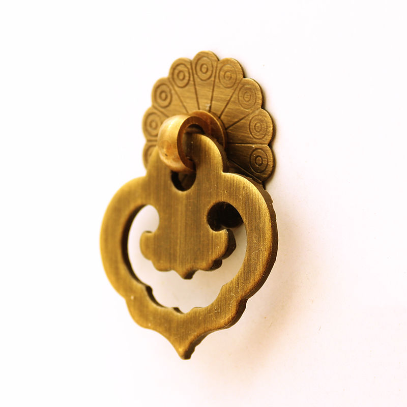 中式古典家具明清仿古橱柜铜配件仿古中药柜书柜柜门抽屉纯铜拉手