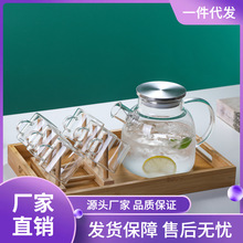4JSH耐高温玻璃凉水壶果茶壶泡茶壶冷水壶水杯高硼硅玻璃材质茶具