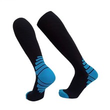 跨境专业运动跑步袜舒适透气长筒压力袜篮球足球袜男女压缩袜夏季