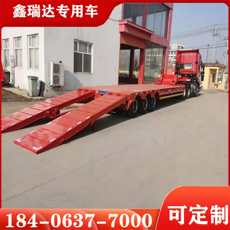 出口二线四轴三线六轴爬梯高低板 四线八轴低平板半挂车-阿里巴巴