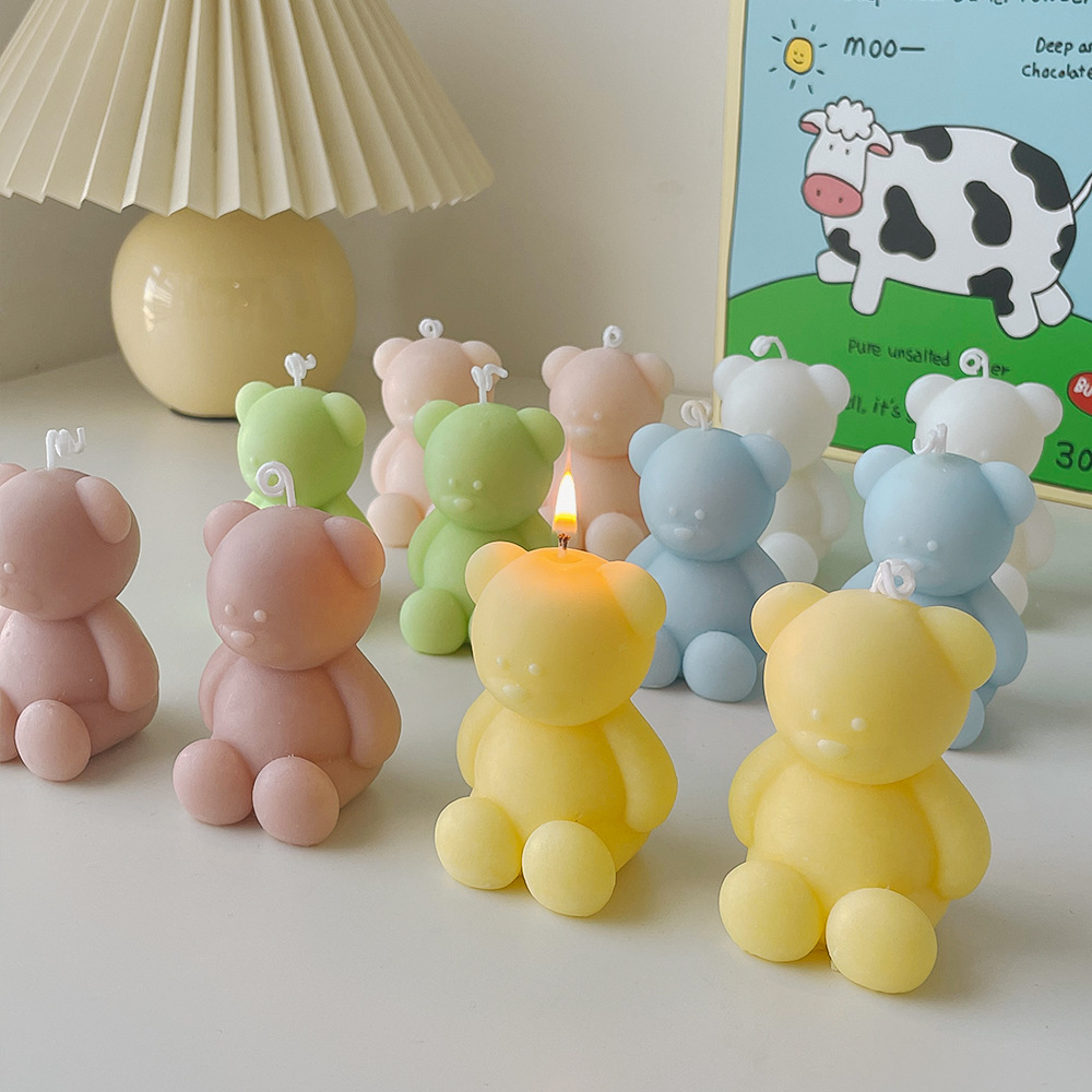 Bear Candle Wholesale Ins Candle Ornaments Finished DIY Birthday Creative Gift Cute Shape Aromatherapy Candle
