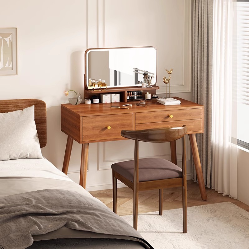 Dresser Modern Minimalist Bedroom New Chinese Style Internet Celebrity Desk Storage Cabinet Integrated Small Apartment Makeup Table Dresser