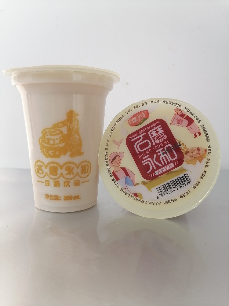 健力豆石磨永和300ml杯装豆奶(牛奶,五谷,黑豆,燕麦)
