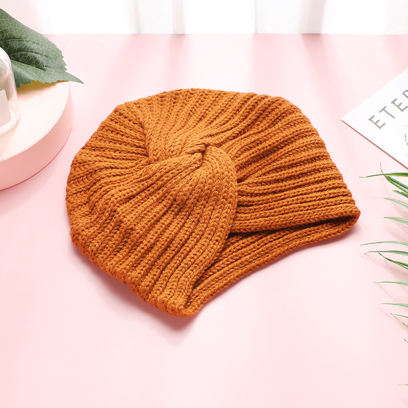 European and American Cashmere-like Cross Indian Slow Muslin Hat Wool Knitted Hat Pullover Bohemian Toe Cap