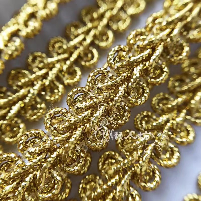 Dance Accessories 1cm Gold and Silver Herringbone Centipede Lace Band Lighting Clothing Crafts Mask Christmas Party