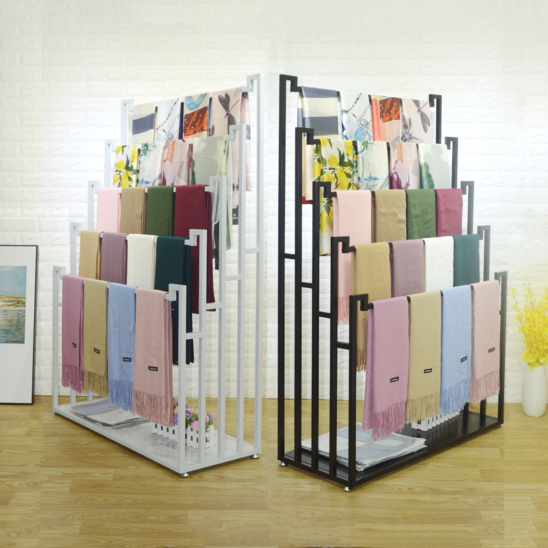 挂布架围巾布料展示架落地商用丝巾服装店裤子多功能皮带陈列架子