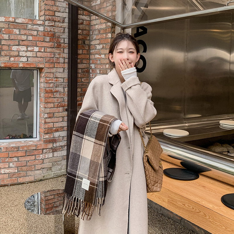 Women's Scarf Winter 2023 New Artificial Cashmere Scarf Japanese and Korean Sweet Student Scarf Warm Thick Tassel Shawl