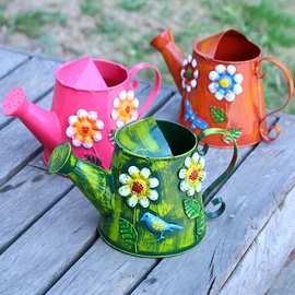 洒水壶复古铁皮手工大容量时尚儿童喜庆家用浇花浇水浇菜花洒桶