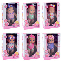 跨境新品搪胶娃娃公仔玩偶安抚仿真婴儿娃娃儿童软胶玩具礼物现货