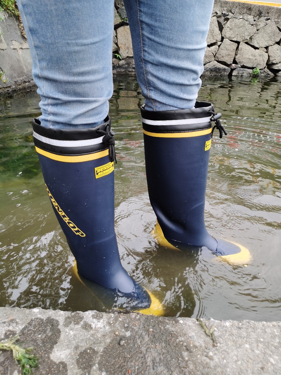 户外钢钉底高筒男款水靴男钓鱼靴路亚过膝防汛雨靴加厚防滑橡胶