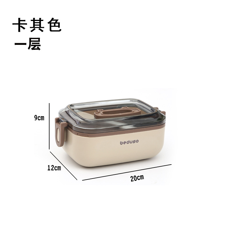 Portable Compartment Plastic Lunch Box Office Worker Student Insulated Lunch Box Lunch Box Double Layer Lunch Box Microwave Oven