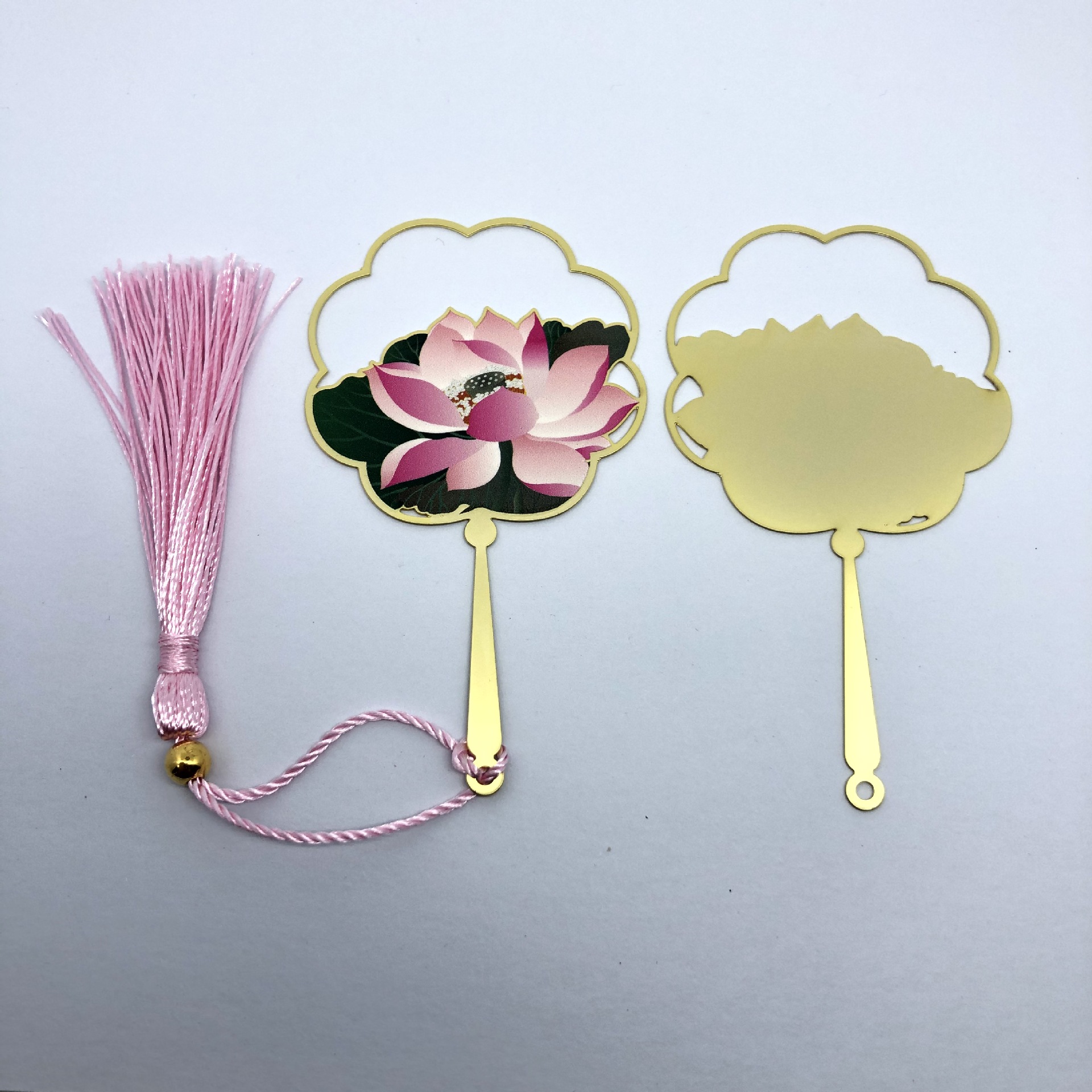 现模书签金属中国风折扇书签黄铜镂空文创学生礼物书签礼品批发