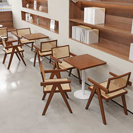 奶茶店甜品店桌椅组合食堂小吃店沙发凳西餐咖啡厅汉堡店卡座简约