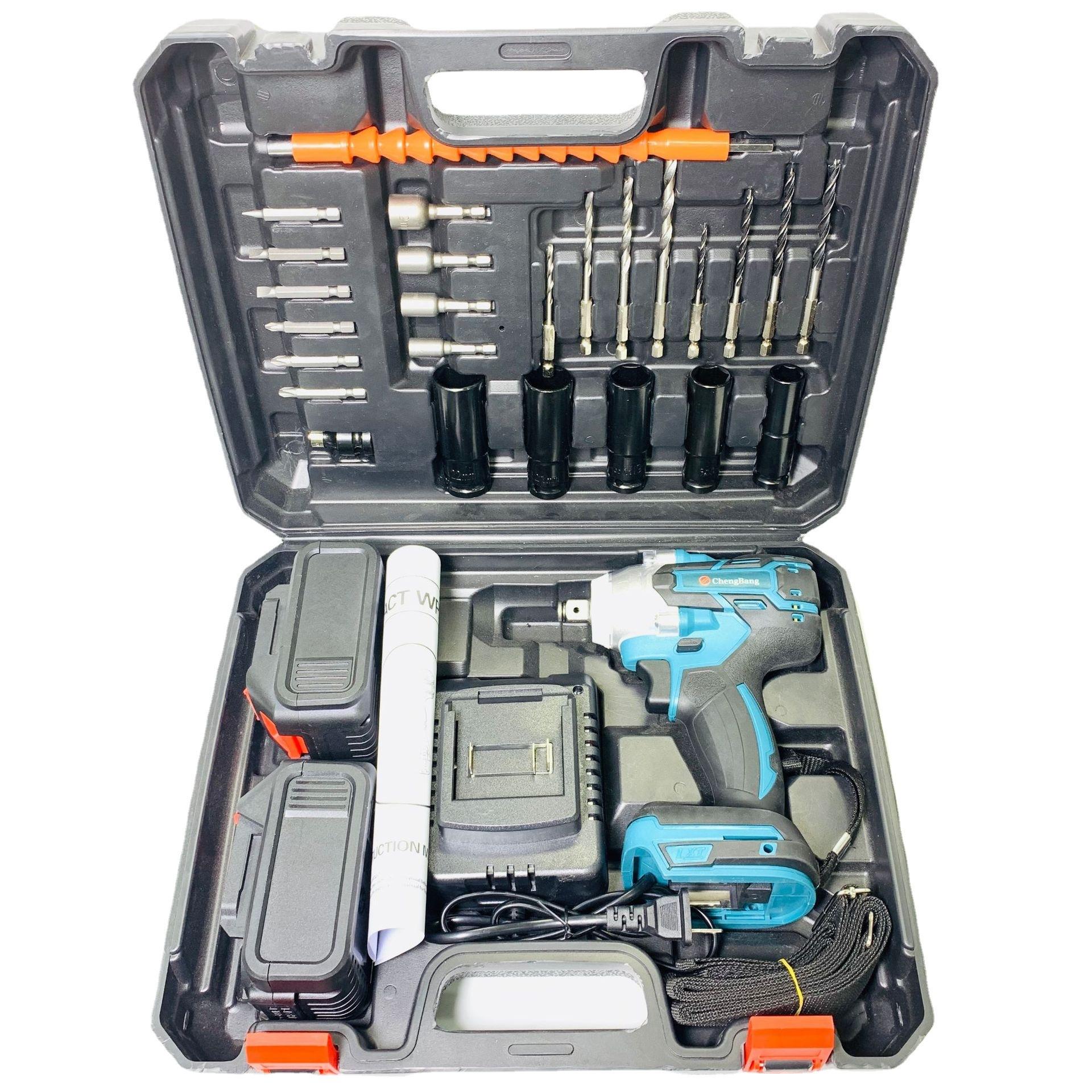 源头工厂 外贸 充电无刷锂电套装冲击电动扳手a01款