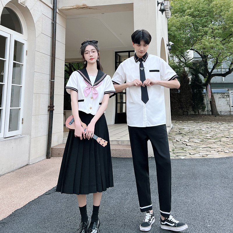 日系校服套装学院风韩国学生夏季韩版毕业男女高中生制服裙子班服