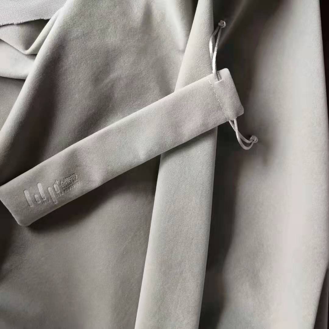 0成交0码短毛灰色绒布黑底绒布双面面料 双面绒布料保暖睡衣面料内衣