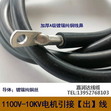 JGG-10kv25/35/50平方高压电机引接线双头铜线鼻高温绝缘软电线