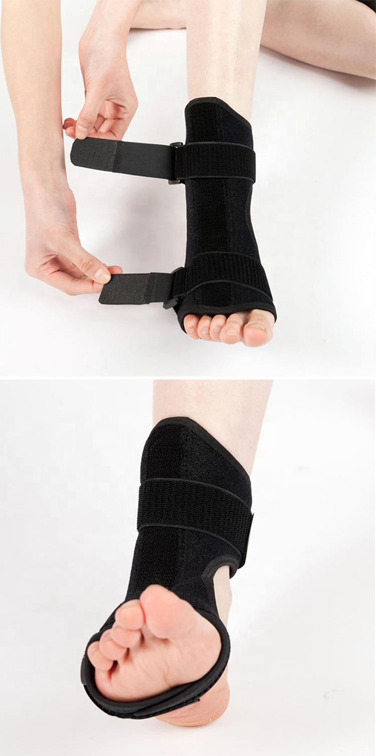 亚马逊足下垂矫正带脚踝固定康足托钢板支撑护理足低筋膜矫形器