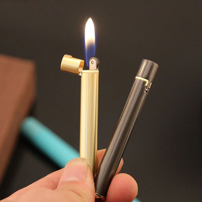 奇葩的打火机迷你香烟造型充气打火机金属创意可装入烟盒香烟般大