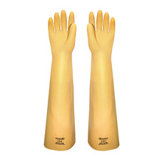 三蝶牌橡胶工业耐酸碱手套化工柔软舒适加厚加长耐磨防水劳保手套