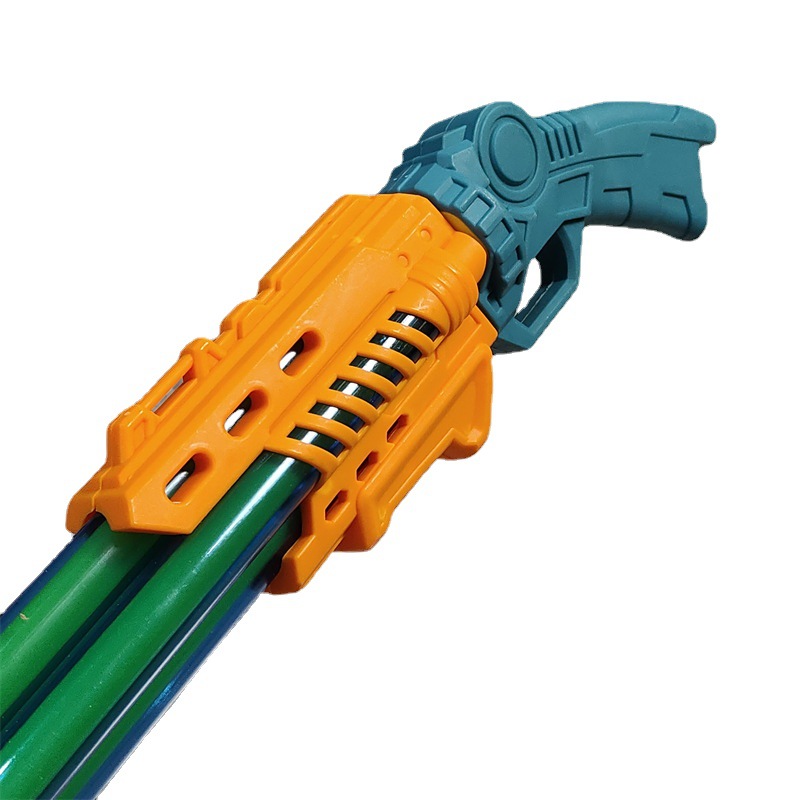 新款大号四管猎枪儿童户外戏水水枪泼水节玩具枪抽拉式漂流水枪