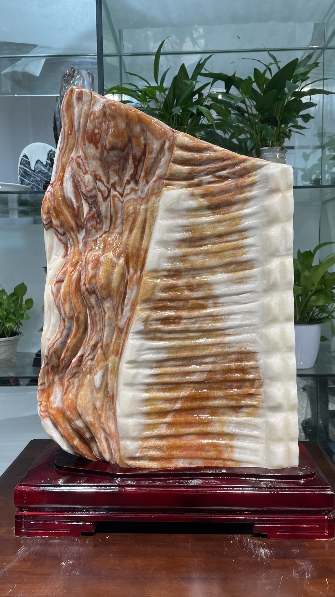 猪肉石摆件五花肉原石造型奇石腊肉石招财风水肉石天然奇石29458