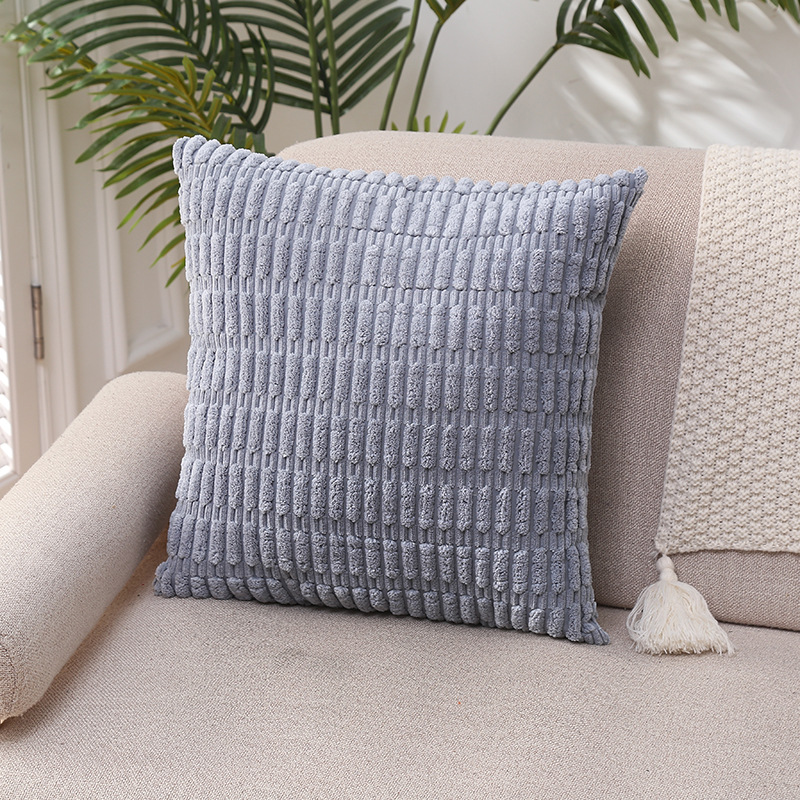 Corduroy Pillow Cover Couch Pillow Nordic Instagram Style Pillow Cross-Border Amazon Hot Solid Color Bedside Cushion