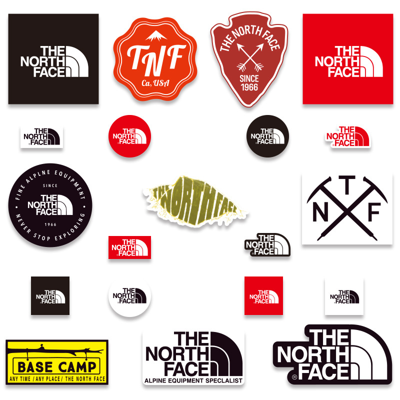 20张户外品牌北面the north face贴画笔记本手机水杯挡风玻璃贴