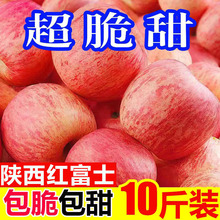 陕西脆甜红富士苹果10斤整箱新鲜当季冰糖心苹果水果特价丑平果5