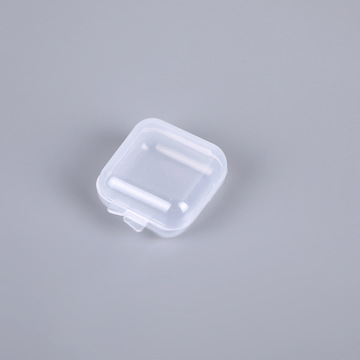 包邮耳塞盒透明塑料小方盒防噪音pp笔尖小方盒迷你小盒连盖小胶盒
