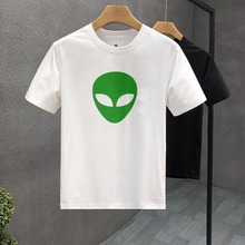 200g新款夏季纯棉新款外星人印花网红同款宽松男女新款短袖T恤