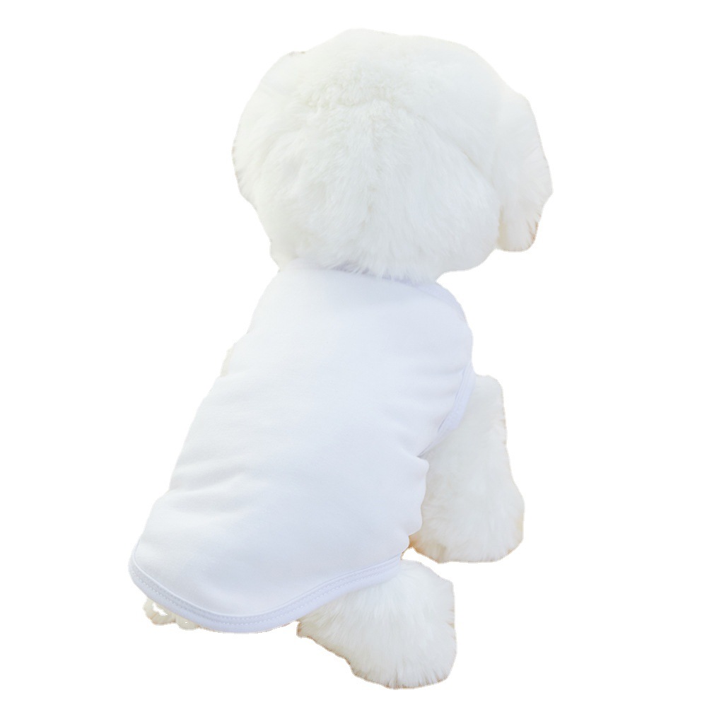 Sublimation Pet Clothes 190G Imitation Cotton Pull Frame Dog Clothing Cute Warm Anti-Dirty Safety Sleeveless Clothes