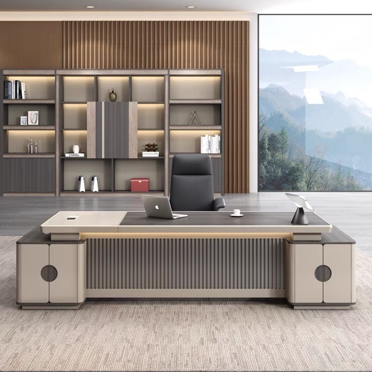 老板桌高档桌椅组合大班台经理办公室桌家具轻奢高级感董事长领导