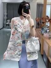 新中式国风女装2023年春夏季新款中国风唐装上衣白色刺绣马甲背心