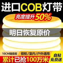 cob自粘灯带LED超亮高压220v户外防水家用客厅吊顶吊顶工程软灯条