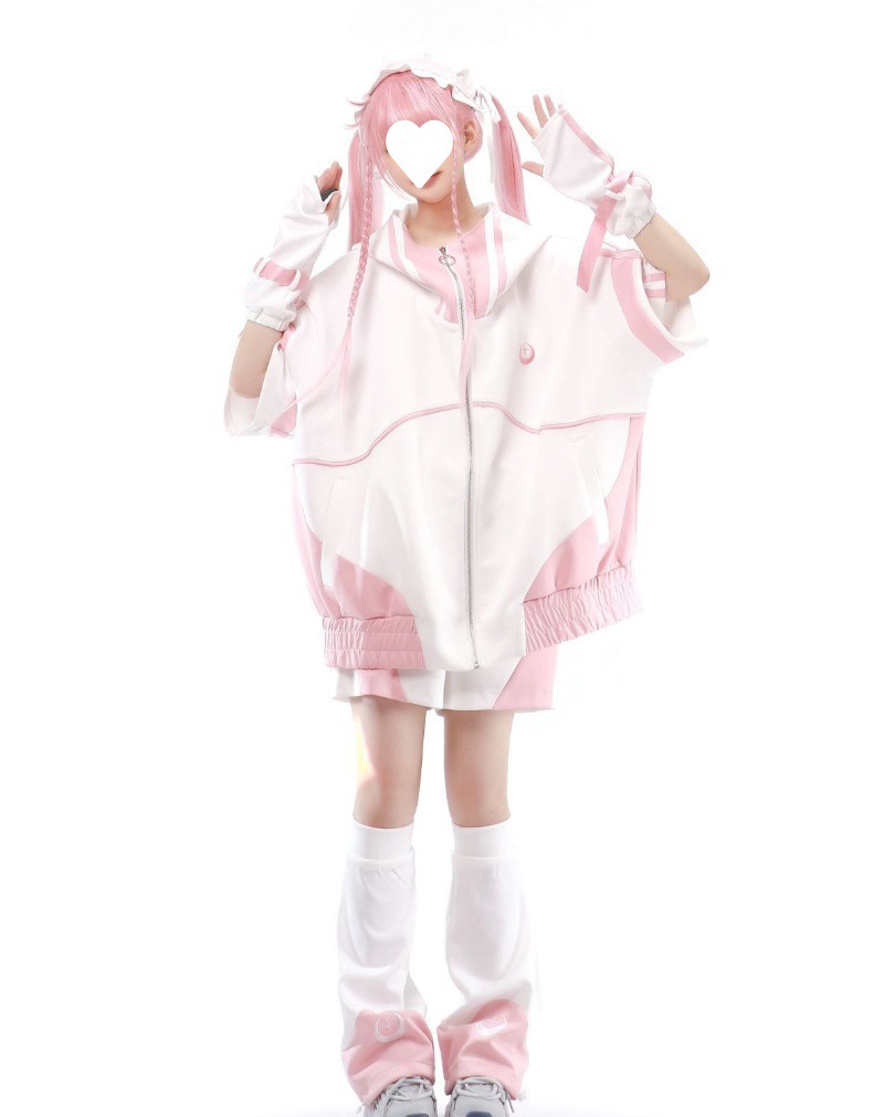 【星子电波】短袖款地雷系量产型运动套装外套-阿里巴巴