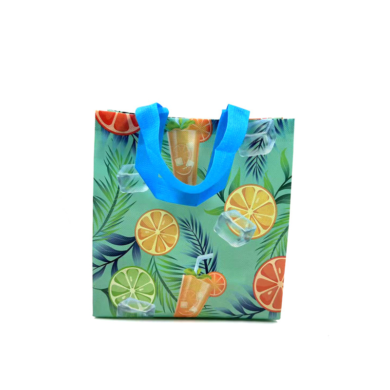 New Non-Woven Shopping Bag Fruit Printed Handbag Customized Take-out Shopping Bag Gift Bag Folding Buggy Bag