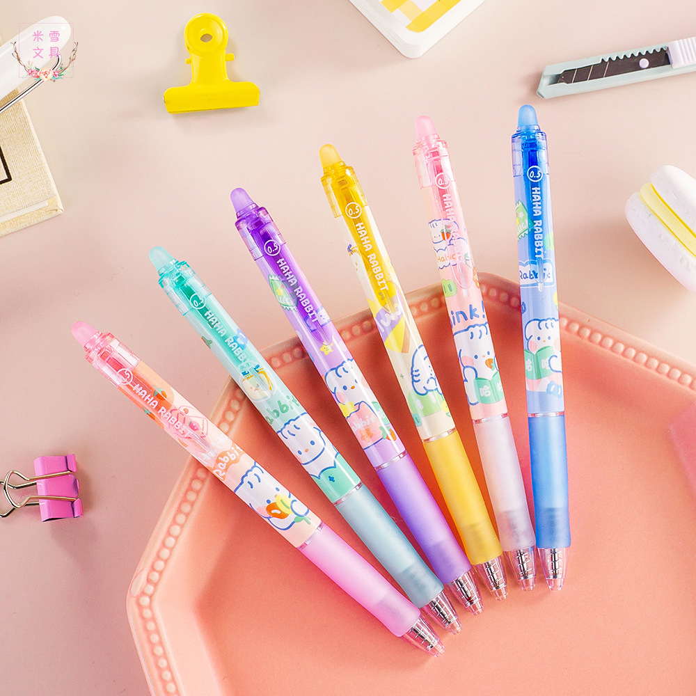 4成交2062支可擦中性笔可爱卡通摩易擦水笔st笔尖磨摩热消水笔小学生